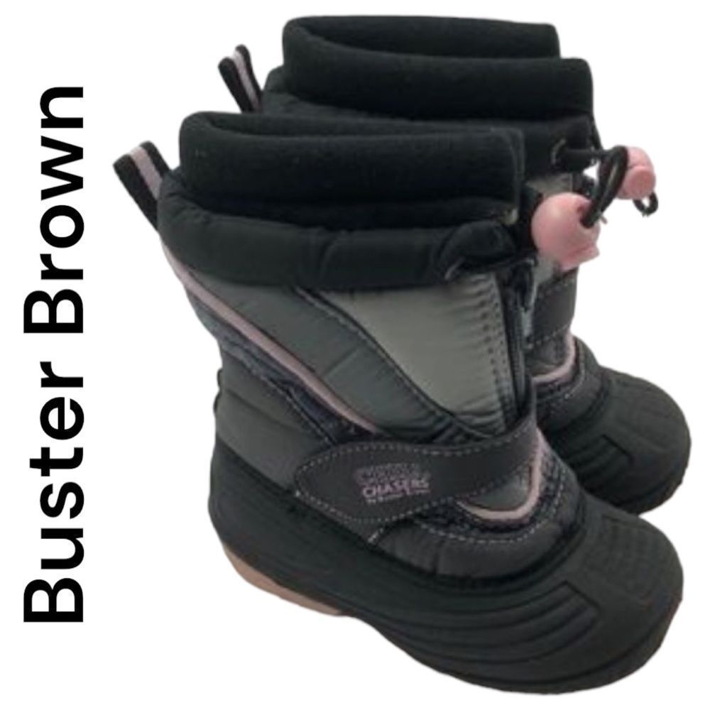 Buster Brown Chill Chasers Black Pink Little Girl’s Boots 7